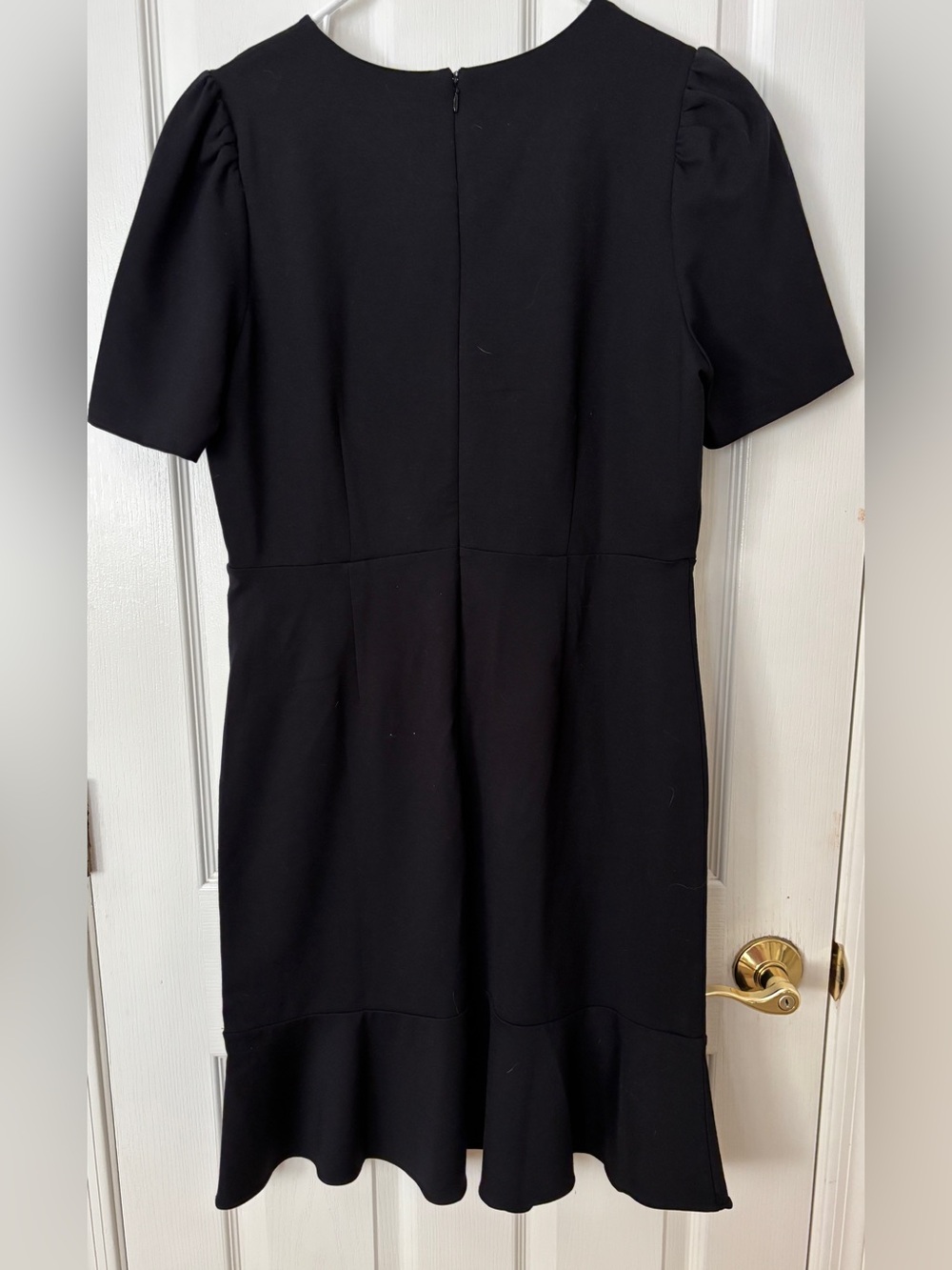 Ann Taylor Black Midi Dress with Flounce Hem ~ Women’s 10 ~ NEW - Picture 2 of 4